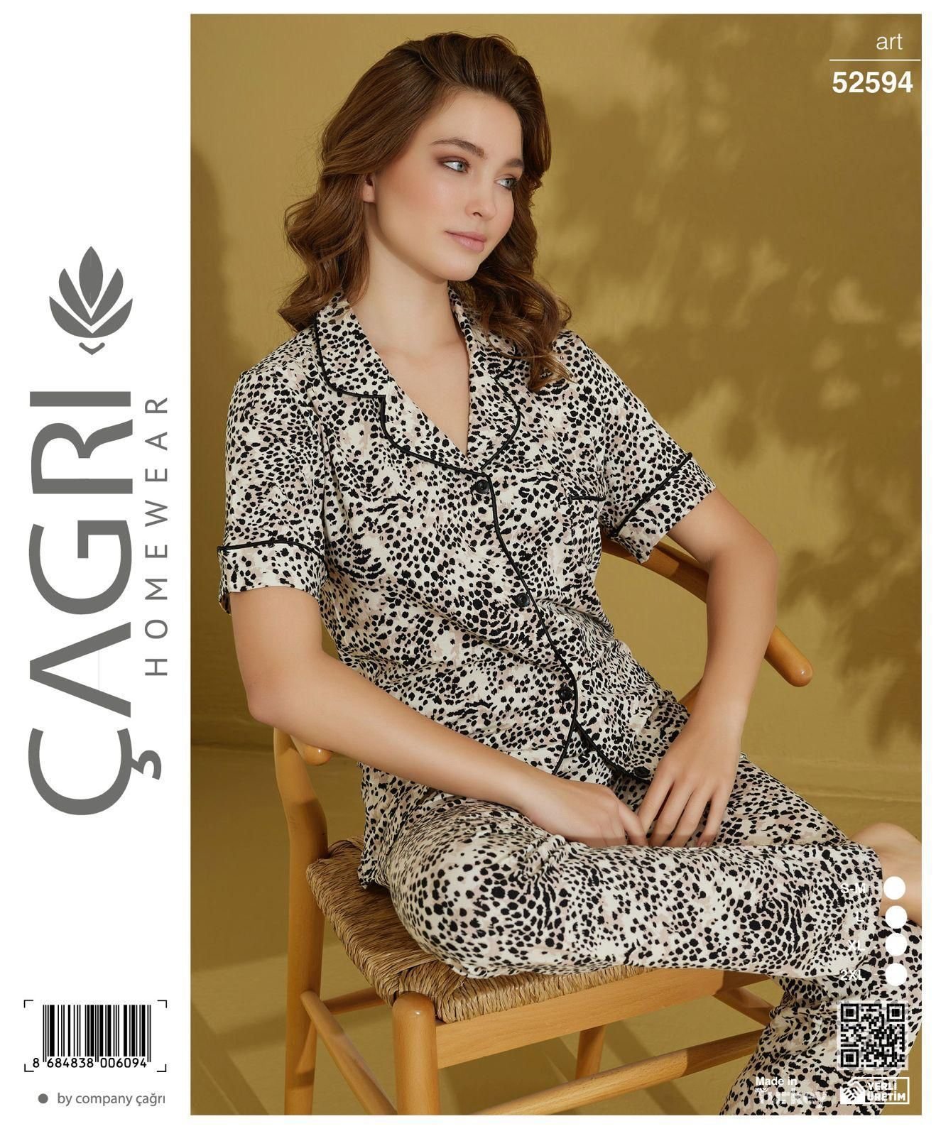 Pambiq Pijama Pijama Dəsti – Çagri Homewear 52594