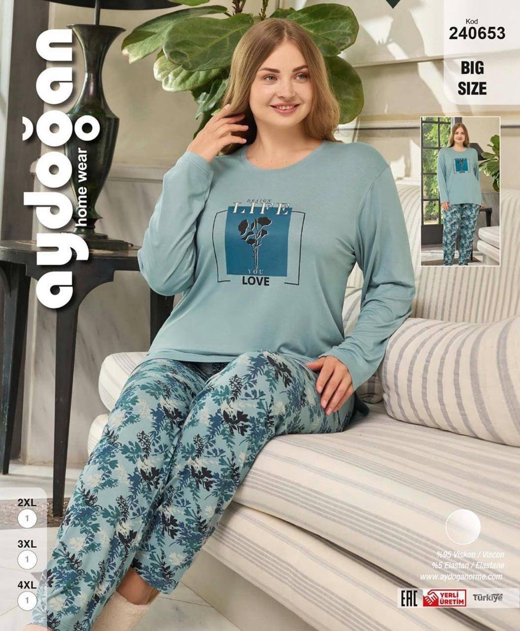 Pijamalar Aydogan 240653 Böyük bədən
