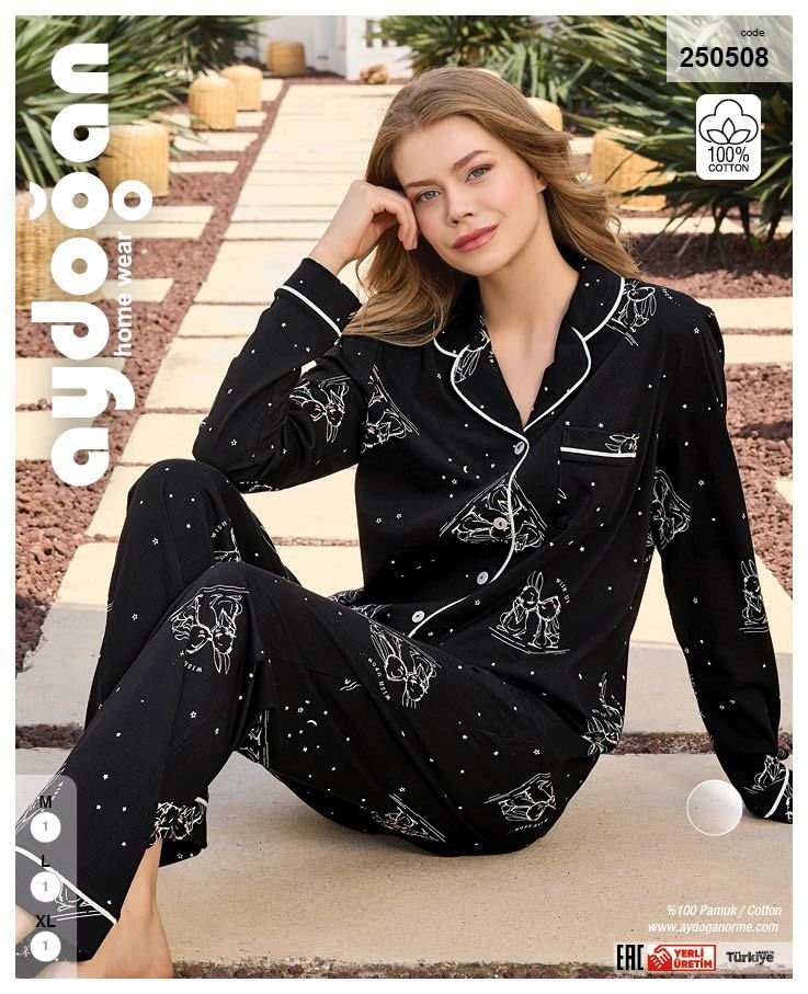 Pijamalar Naxışlı Pijama Dəsti