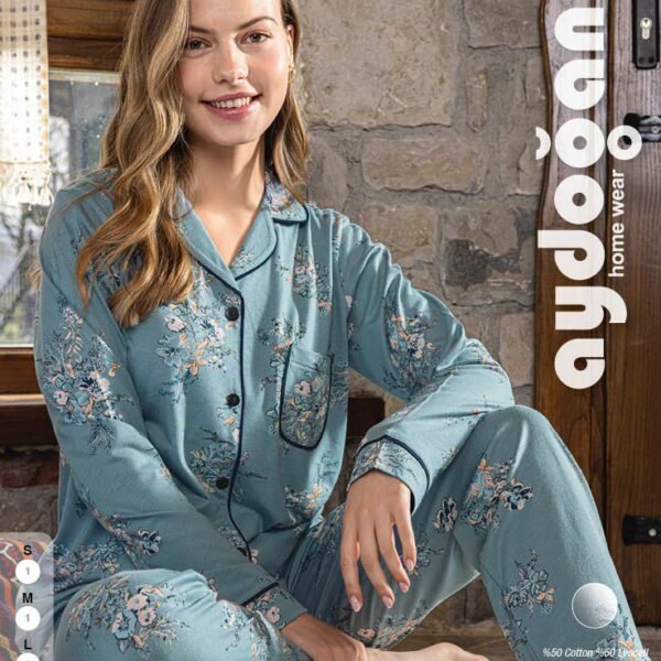Çiçək Desenli Pijama Dəsti