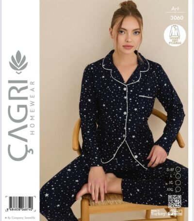 Ulduz Naxışlı Pijama Dəsti