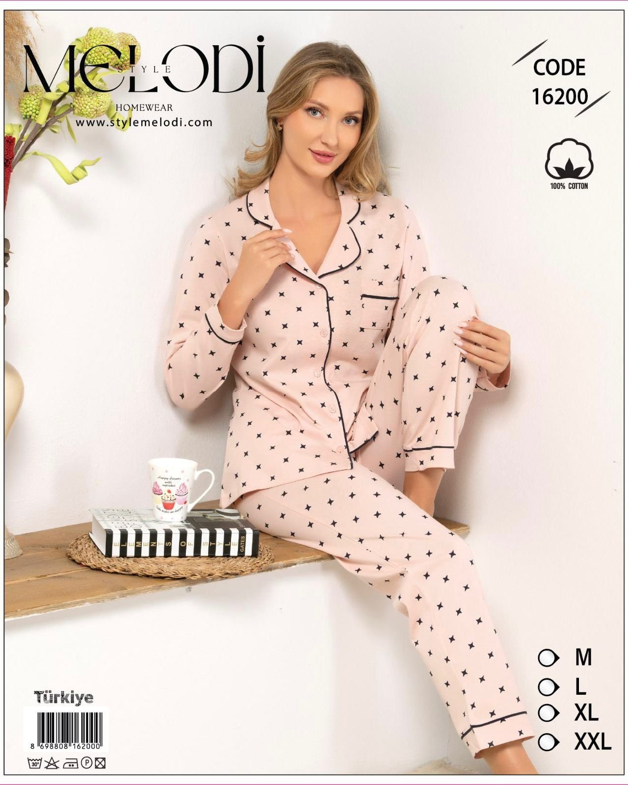 Pambıq Pijama Melodi 16200 Pambıq Pijama Melodi 16200 (100% Pambıq)