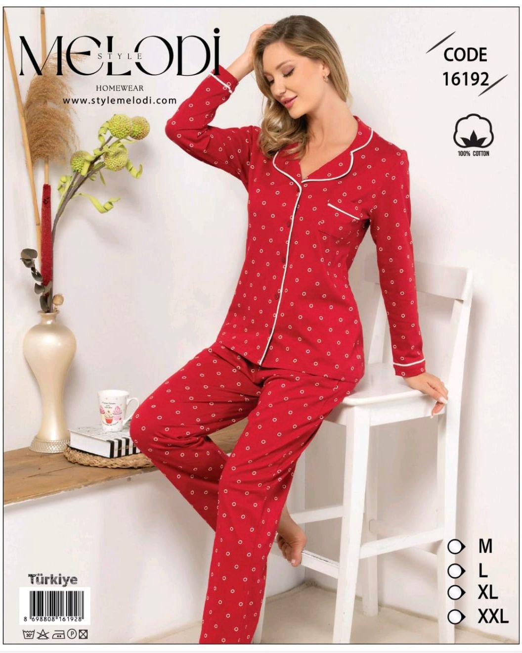 Pambıq Pijama Melodi 16192 Sederek Pambıq Pijama Melodi 16192 (100% Pambıq)