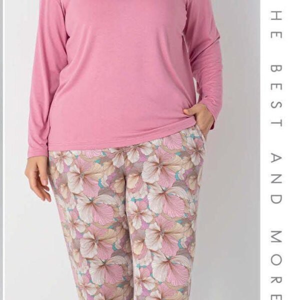 Böyük Bədən Pambıq Pijama Olivera 2226