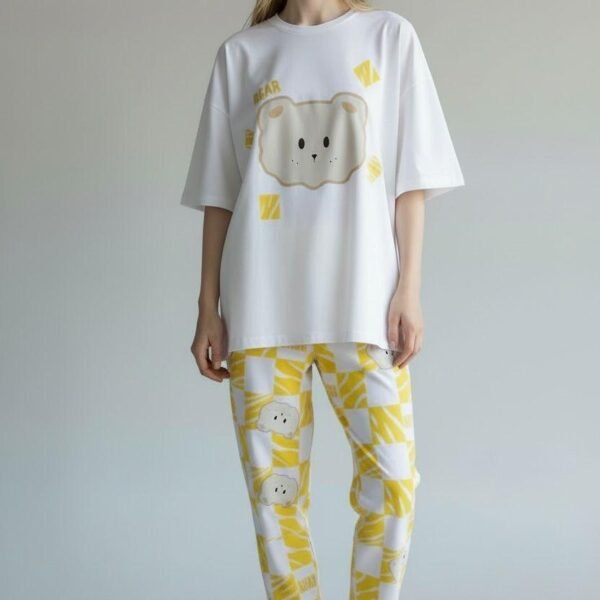 Pijama ayı naxışlı damalı