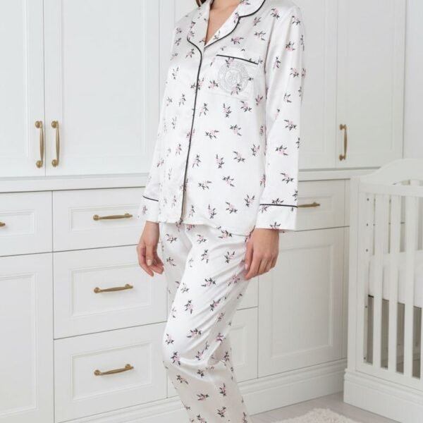 Pijama Victoria's Secret ağ güllü atlas