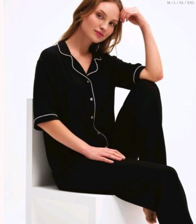 Pijama viskon qara