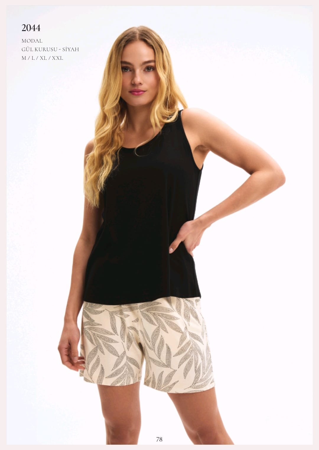 Pijama modal şortlu qara Pijama modal şortlu qara