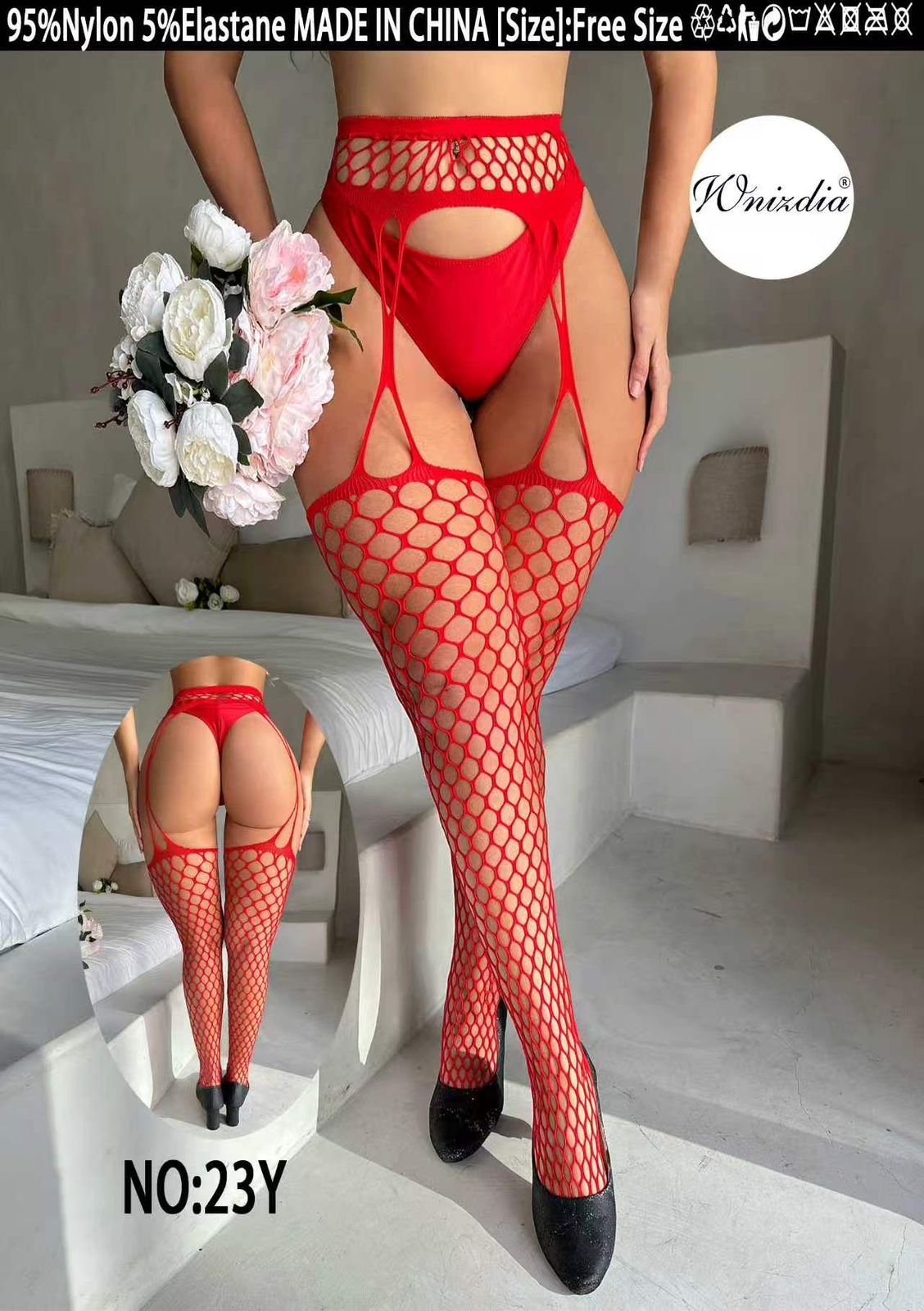 Fantazi qırmızı iri tor corab Fantazi qırmızı iri tor corab