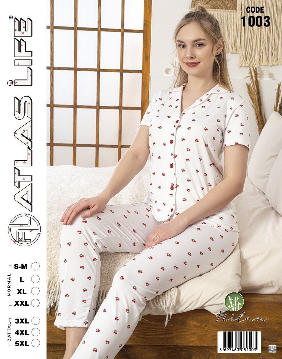 Pijama albalılı pambıq Pijama albalılı pambıq