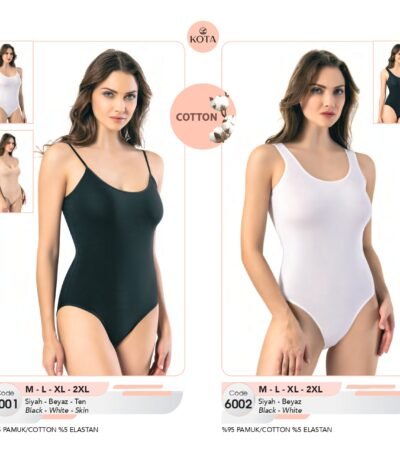 Geniş Askılı Bodysuit – Kota 6002