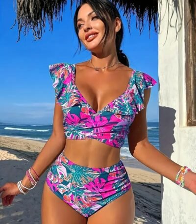 Rəngarəng Tropik Kupalnik – Summer Bloom