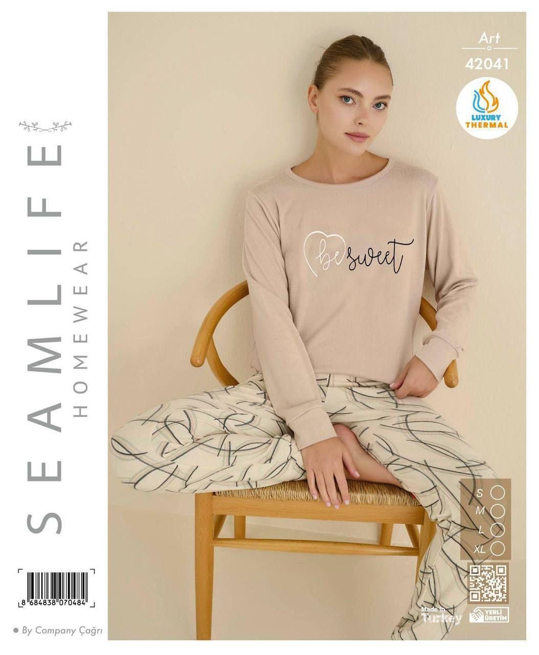 Pambiq Pijama Seamlife 42041 Homewear Pijama Dəsti