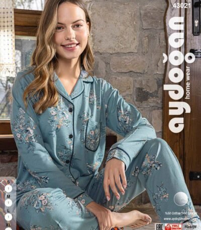 Çiçək Desenli Pijama Dəsti