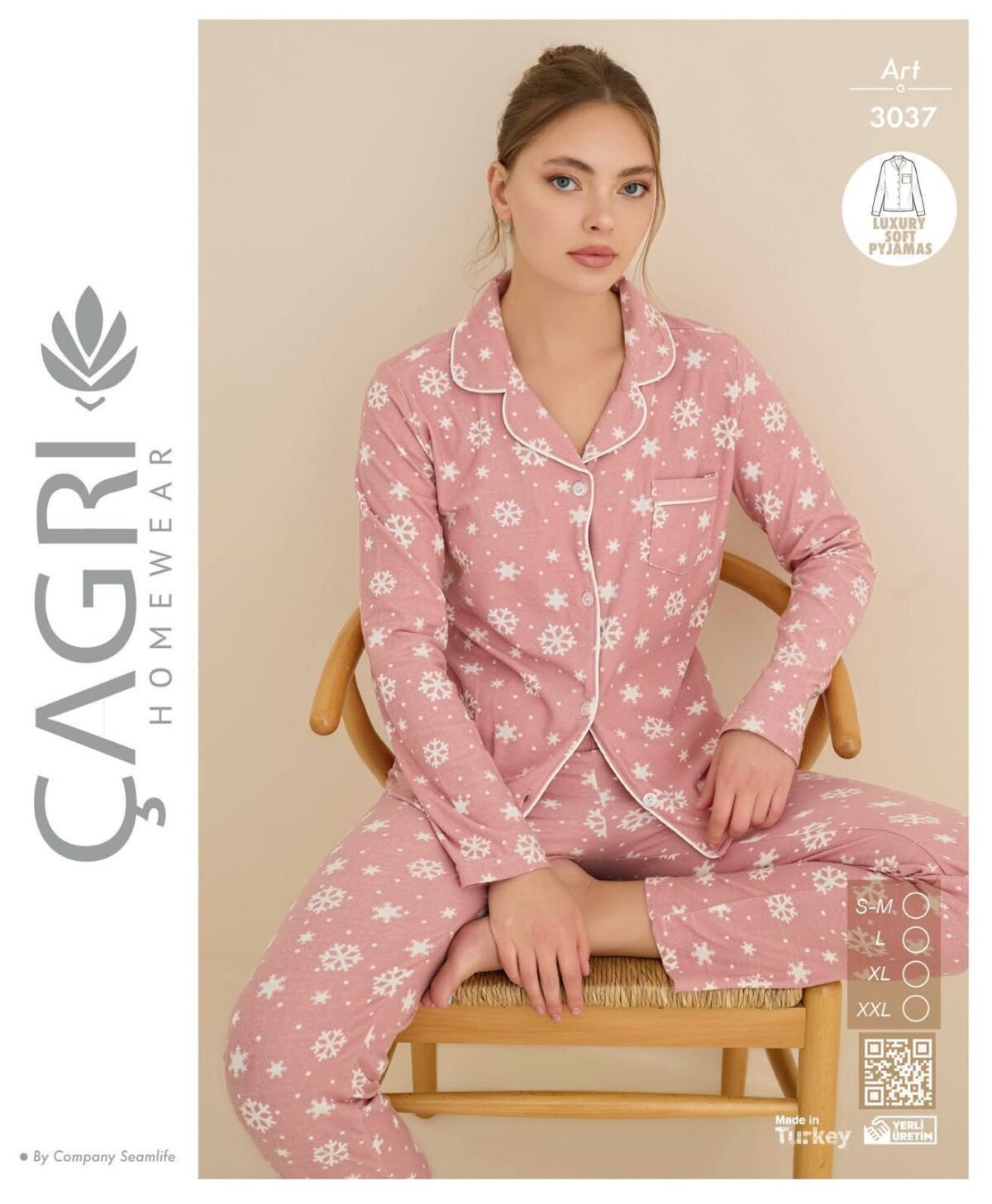 Qar Dənəcikli Pijama Dəsti
