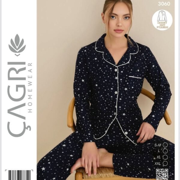 Ulduz Naxışlı Pijama Dəsti