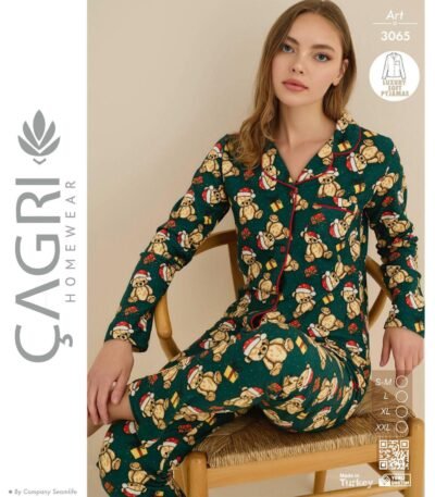 Yeni İl Ayıcqlı Pijama Dəsti