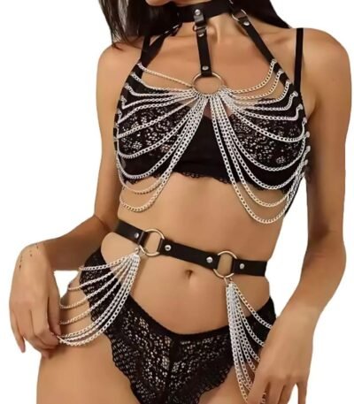 Fantazi zəncirli krujeva dəst