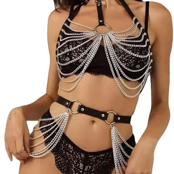 Fantazi zəncirli krujeva dəst