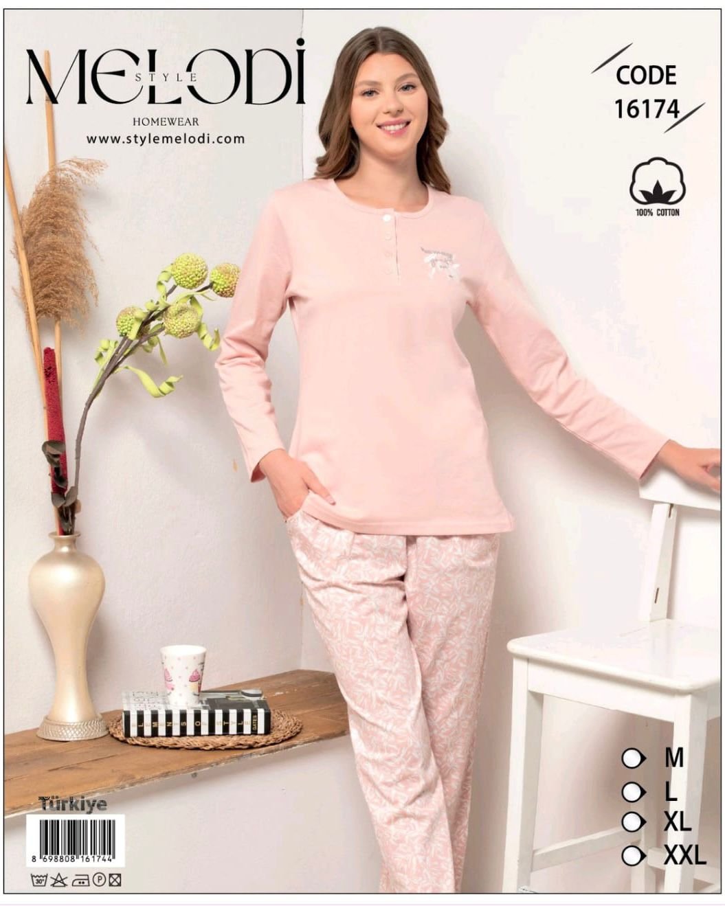 Pambıq Pijama Melodi Pambıq Pijama Melodi 16174 (100% Pambıq)