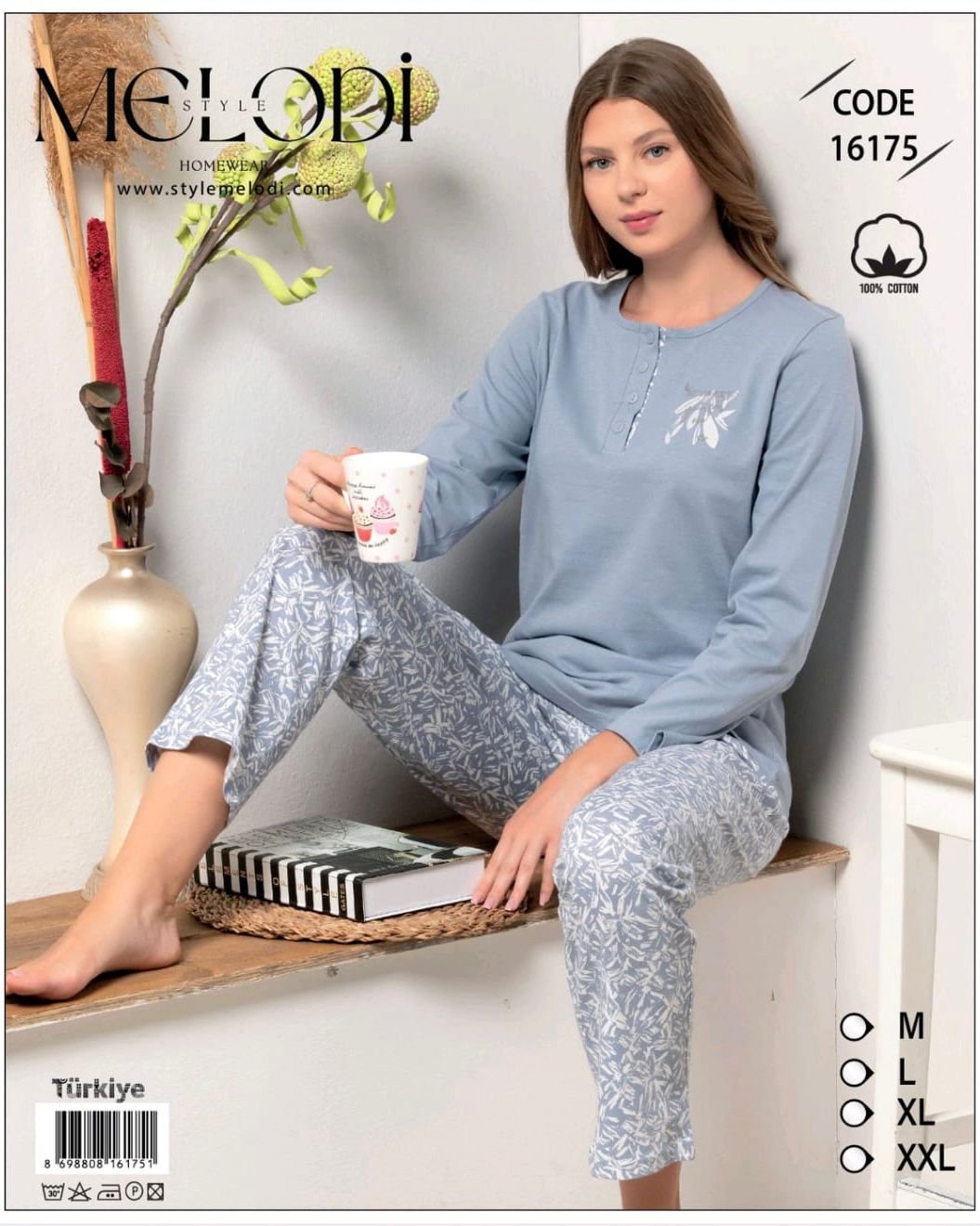 Pambıq Pijama Melodi 16175 (100% Pambıq) Pambıq Pijama Melodi 16175 (100% Pambıq)