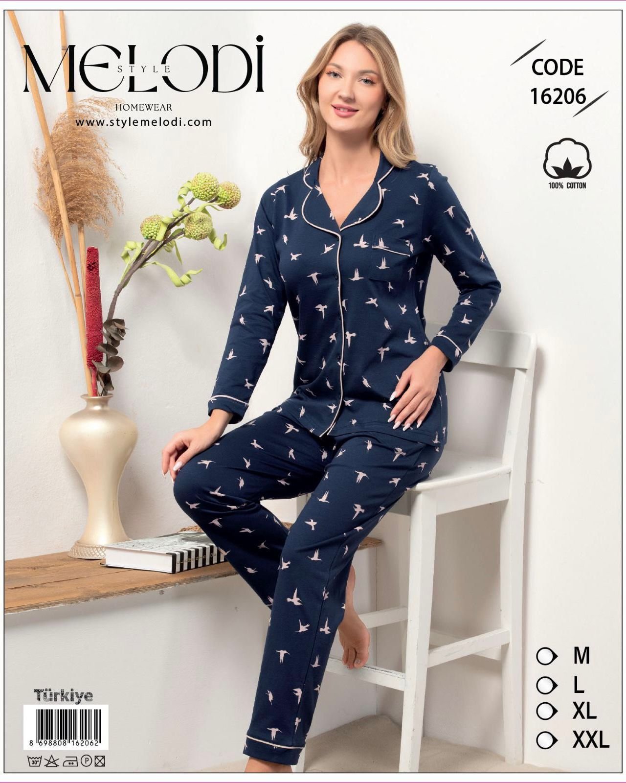 Pambıq Pijama Melodi 16206 Pambıq Pijama Melodi 16206 (100% Pambıq)