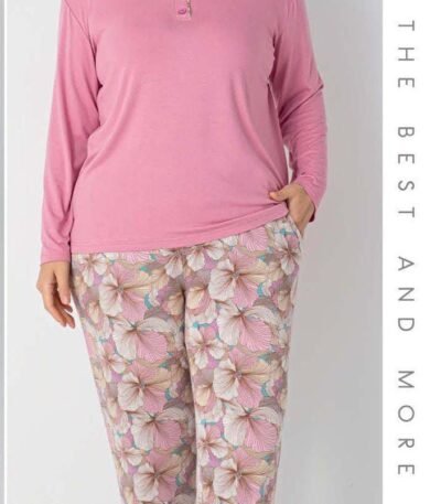 Böyük Bədən Pambıq Pijama Olivera 2226
