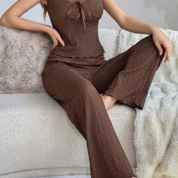 Pijama qəhvəyi zolaqlı