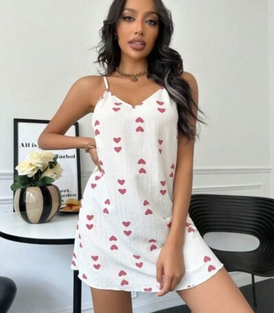 Gecəlik qırmızı ürəkli