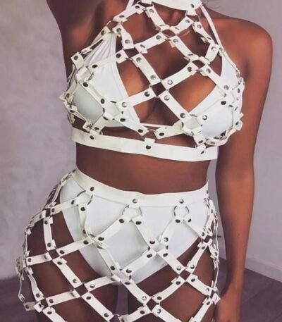 Fantazi dəri kəmərli dəst