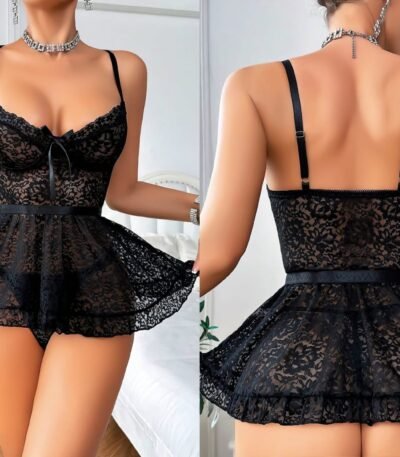 Fantazi Gecəlik Krujevalı Baby-doll Oriella