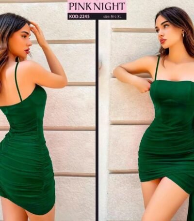 Fantazi yaşıl büzməli