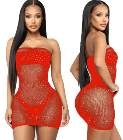 Fantazi qırmızı daşlı