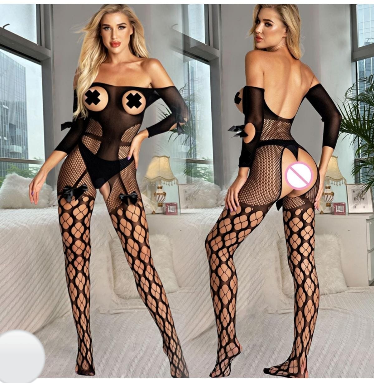 Fantazi qara tor bodi-corab model Fantazi qara tor bodi-corab model