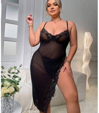 Gecəlik qara tüllü punyar