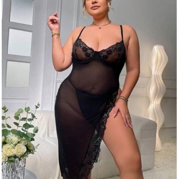 Gecəlik qara tüllü punyar