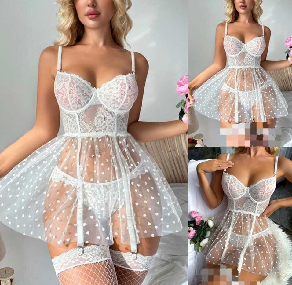 Gecəlik ağ krujevalı punyar Gecəlik ağ krujevalı punyar