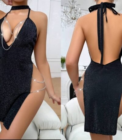 Fantazi zərli zəncirli qara