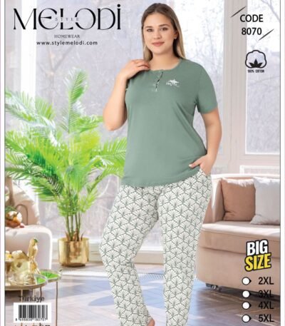 Pijama pambıq naxışlı Melodi