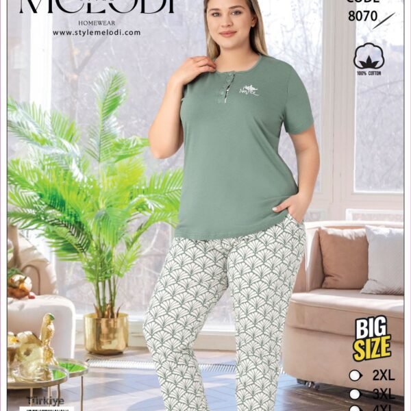 Pijama pambıq naxışlı Melodi