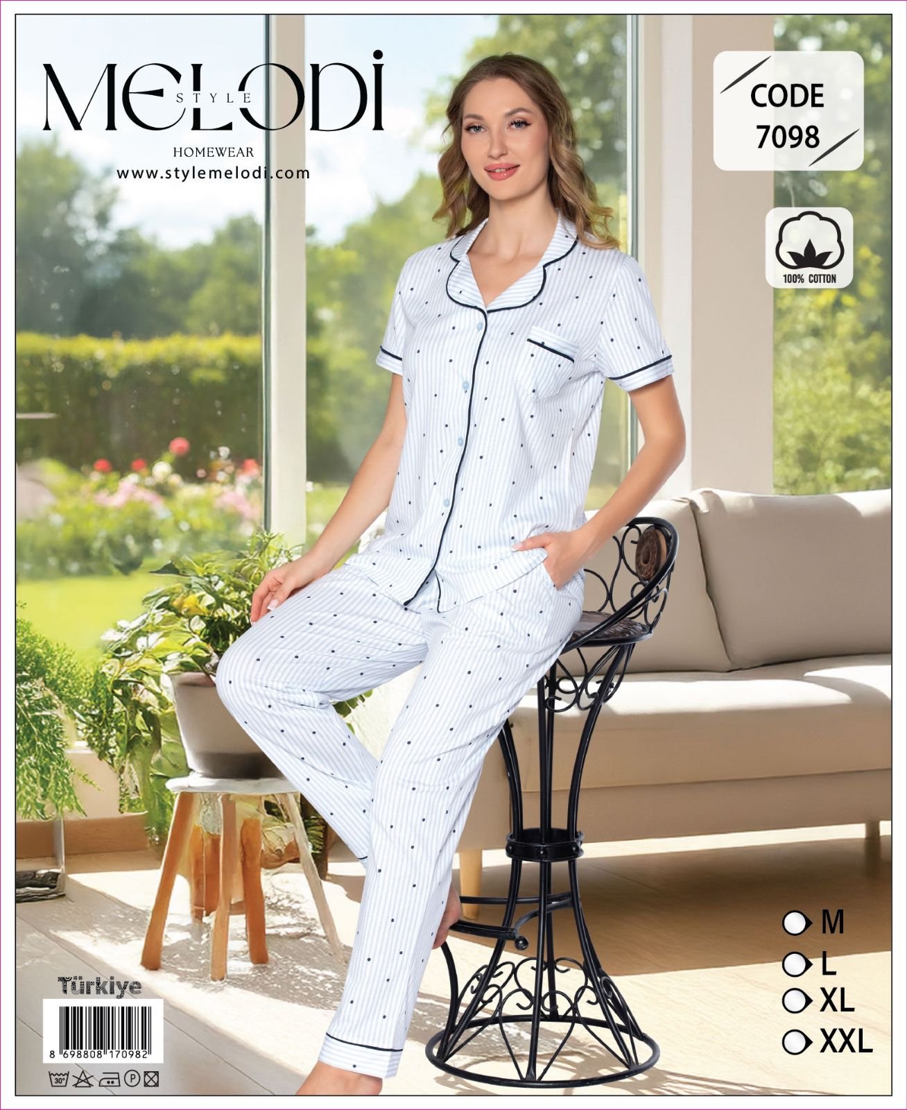 Pijama pambıq zolaqlı Melodi Pijama pambıq zolaqlı Melodi