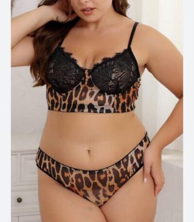 Alt geyim dəsti leopard naxışlı