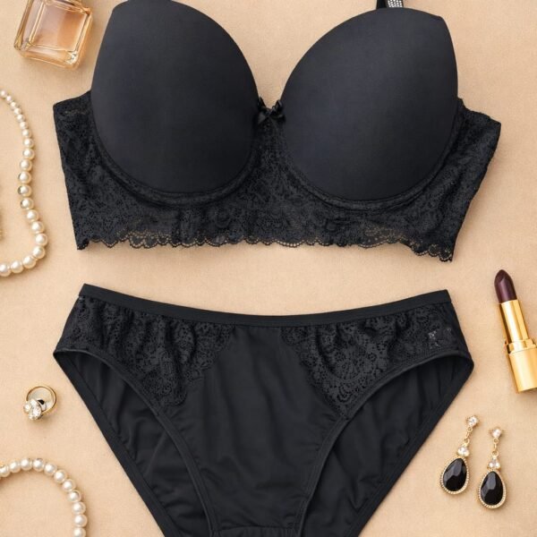 Alt geyim dəsti qara krujevalı