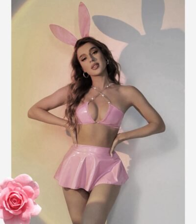 Fantazi dovşan kostyumu çəhrayı