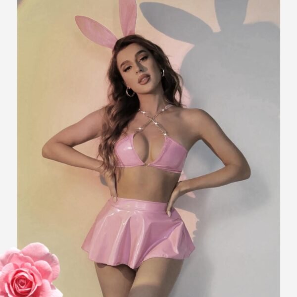 Fantazi dovşan kostyumu çəhrayı