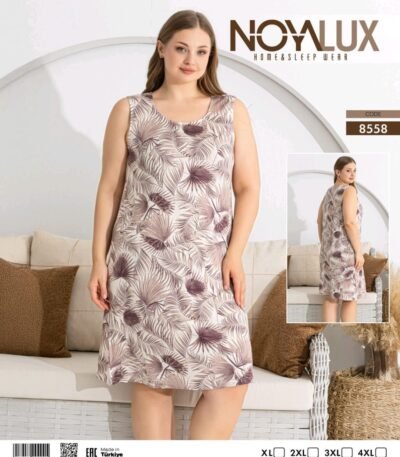 Pijama yarpaq naxışlı gecəlik