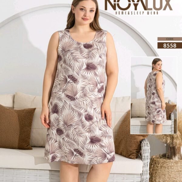 Pijama yarpaq naxışlı gecəlik