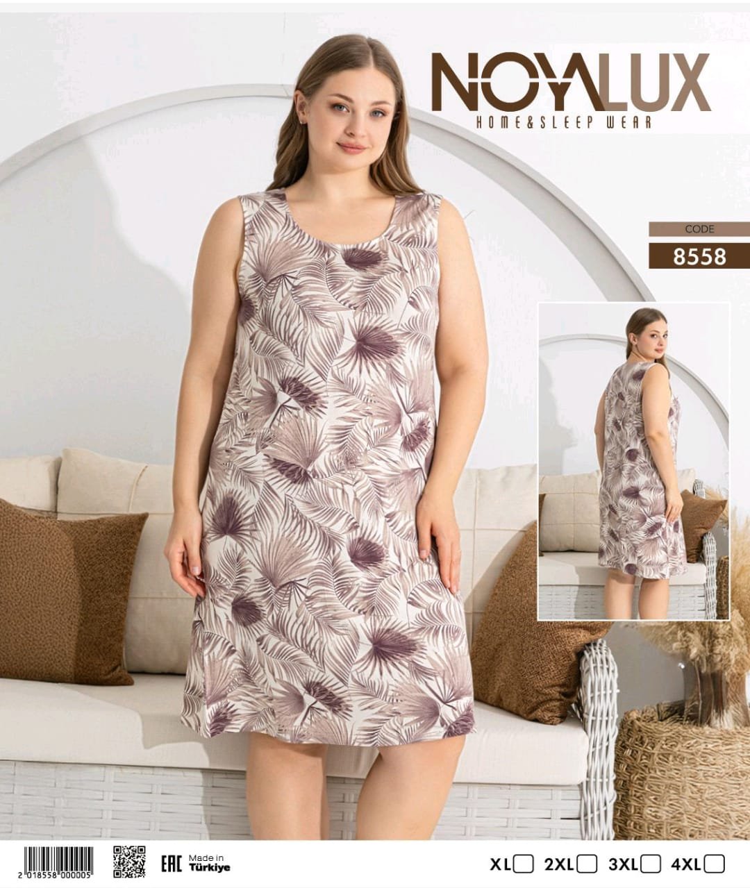 WhatsApp Image 2026-03-14 at 10.06.15 Pijama yarpaq naxışlı gecəlik