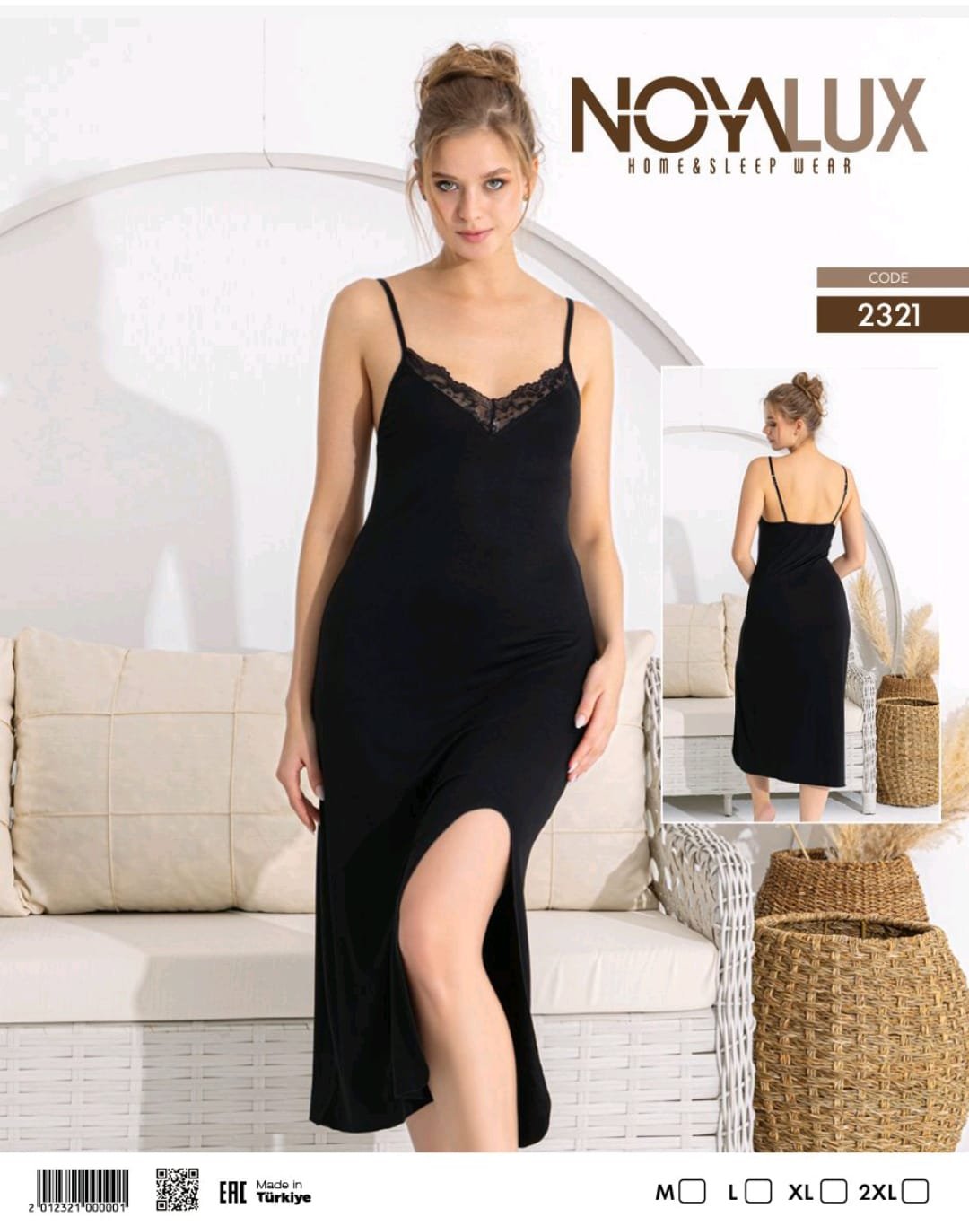 Pijama yarıqlı qara gecəlik Pijama yarıqlı qara gecəlik