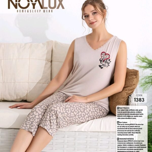 Pijama leopard kapri dəst